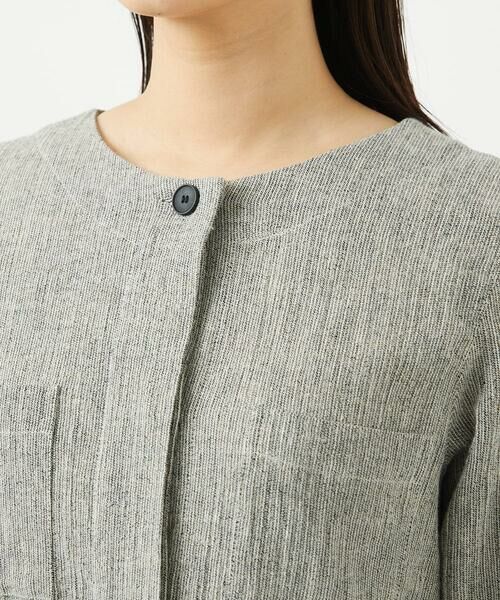 GIANNI LO GIUDICE / ジャンニ・ロ・ジュディチェ シャツ・ブラウス | GREEKストライプ楊柳ブラウスジャケット | 詳細11