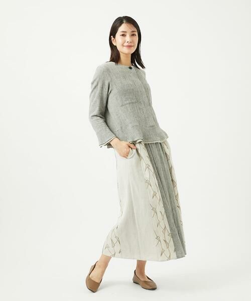 GIANNI LO GIUDICE / ジャンニ・ロ・ジュディチェ シャツ・ブラウス | GREEKストライプ楊柳ブラウスジャケット | 詳細20