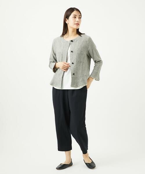 GIANNI LO GIUDICE / ジャンニ・ロ・ジュディチェ シャツ・ブラウス | GREEKストライプ楊柳ブラウスジャケット | 詳細24