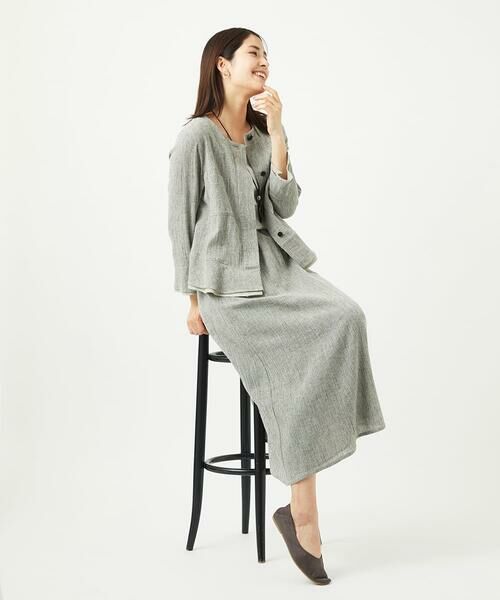 GIANNI LO GIUDICE / ジャンニ・ロ・ジュディチェ シャツ・ブラウス | GREEKストライプ楊柳ブラウスジャケット | 詳細25