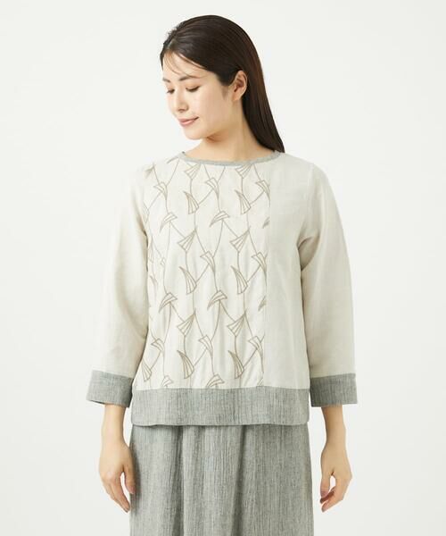 GIANNI LO GIUDICE / ジャンニ・ロ・ジュディチェ シャツ・ブラウス | レーヨンリネンエンブロイダリーブラウス | 詳細2