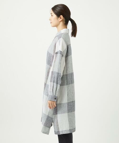 GIANNI LO GIUDICE / ジャンニ・ロ・ジュディチェ シャツ・ブラウス | [洗える]リネンチェックロングシャツブラウス | 詳細10