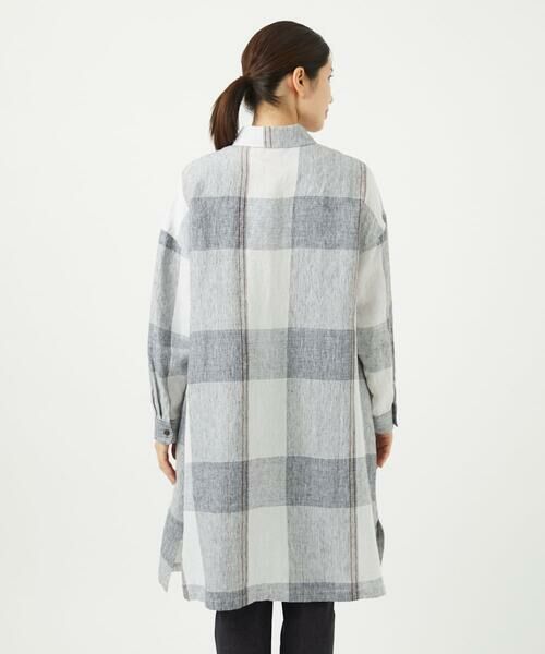 GIANNI LO GIUDICE / ジャンニ・ロ・ジュディチェ シャツ・ブラウス | [洗える]リネンチェックロングシャツブラウス | 詳細11
