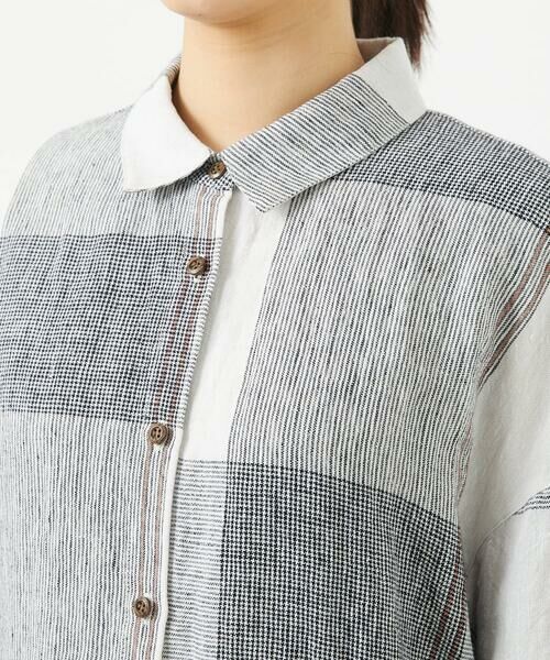 GIANNI LO GIUDICE / ジャンニ・ロ・ジュディチェ シャツ・ブラウス | [洗える]リネンチェックロングシャツブラウス | 詳細12