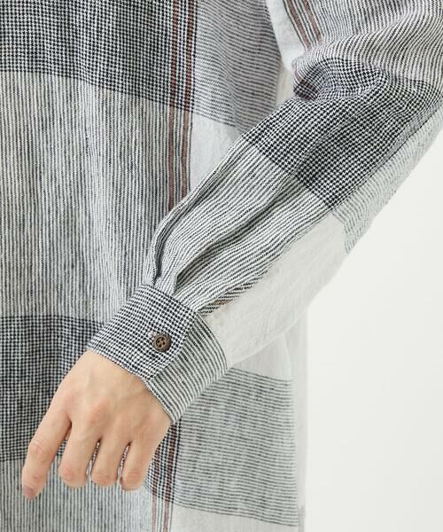GIANNI LO GIUDICE / ジャンニ・ロ・ジュディチェ シャツ・ブラウス | [洗える]リネンチェックロングシャツブラウス | 詳細13