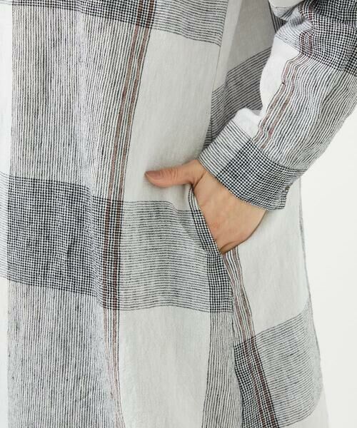 GIANNI LO GIUDICE / ジャンニ・ロ・ジュディチェ シャツ・ブラウス | [洗える]リネンチェックロングシャツブラウス | 詳細14