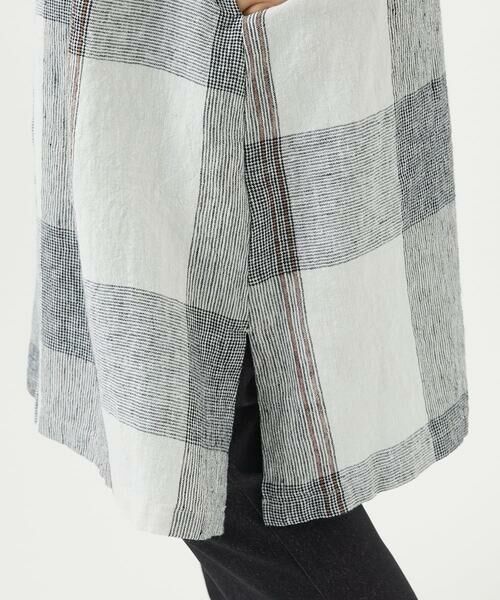 GIANNI LO GIUDICE / ジャンニ・ロ・ジュディチェ シャツ・ブラウス | [洗える]リネンチェックロングシャツブラウス | 詳細15