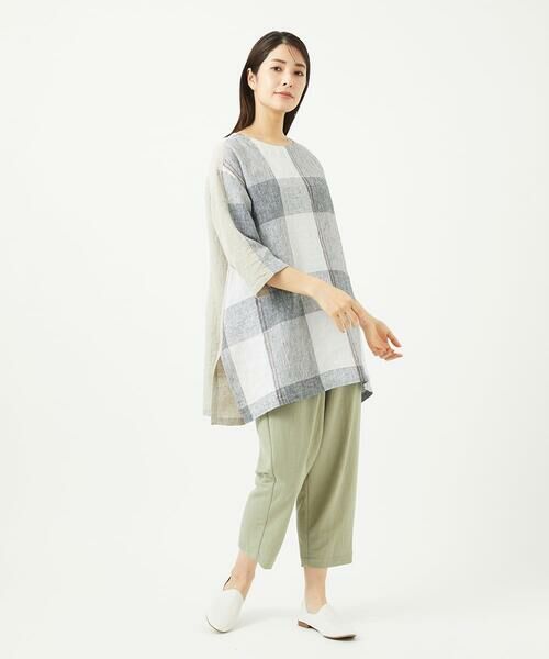 GIANNI LO GIUDICE / ジャンニ・ロ・ジュディチェ シャツ・ブラウス | [洗える]リネンチェックプルオーバーブラウス | 詳細14