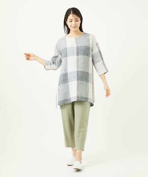 GIANNI LO GIUDICE / ジャンニ・ロ・ジュディチェ シャツ・ブラウス | [洗える]リネンチェックプルオーバーブラウス | 詳細15