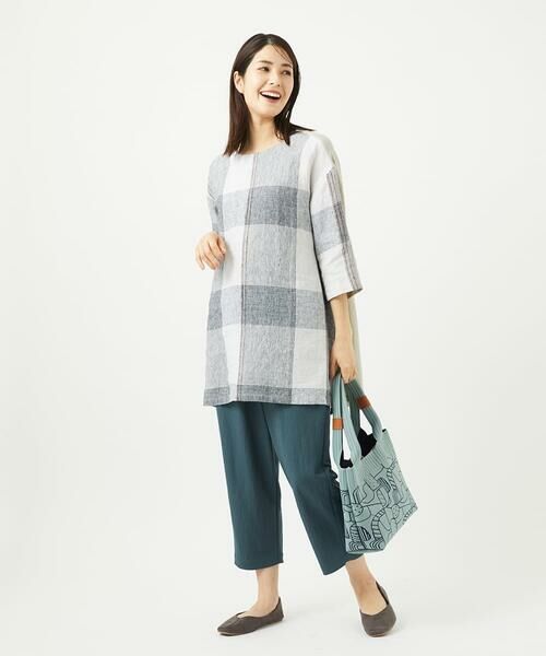 GIANNI LO GIUDICE / ジャンニ・ロ・ジュディチェ シャツ・ブラウス | [洗える]リネンチェックプルオーバーブラウス | 詳細16