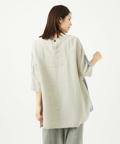 GIANNI LO GIUDICE / ジャンニ・ロ・ジュディチェ シャツ・ブラウス | [洗える]リネンチェックプルオーバーブラウス | 詳細3