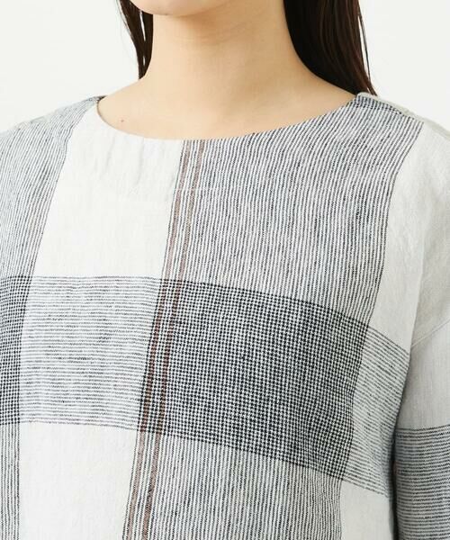 GIANNI LO GIUDICE / ジャンニ・ロ・ジュディチェ シャツ・ブラウス | [洗える]リネンチェックプルオーバーブラウス | 詳細7