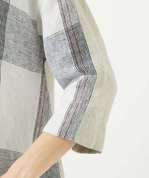 GIANNI LO GIUDICE / ジャンニ・ロ・ジュディチェ シャツ・ブラウス | [洗える]リネンチェックプルオーバーブラウス | 詳細9