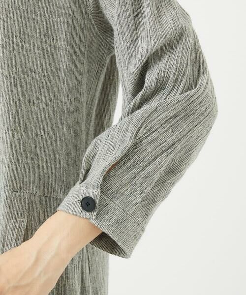 GIANNI LO GIUDICE / ジャンニ・ロ・ジュディチェ ロング・マキシ丈ワンピース | GREEKストライプ楊柳ブラウスワンピース | 詳細10