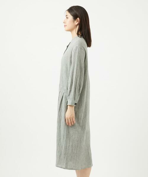 GIANNI LO GIUDICE / ジャンニ・ロ・ジュディチェ ロング・マキシ丈ワンピース | GREEKストライプ楊柳ブラウスワンピース | 詳細7