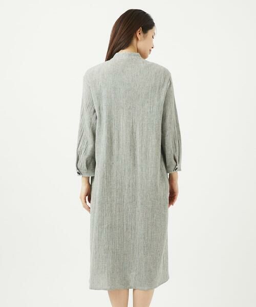 GIANNI LO GIUDICE / ジャンニ・ロ・ジュディチェ ロング・マキシ丈ワンピース | GREEKストライプ楊柳ブラウスワンピース | 詳細8