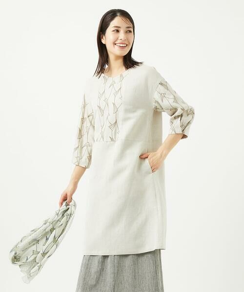 GIANNI LO GIUDICE / ジャンニ・ロ・ジュディチェ ロング・マキシ丈ワンピース | レーヨンリネンエンブロイダリーチュニックワンピース | 詳細1