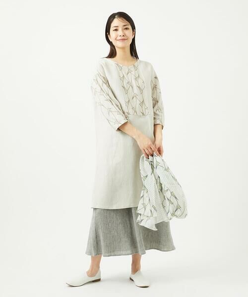 GIANNI LO GIUDICE / ジャンニ・ロ・ジュディチェ ロング・マキシ丈ワンピース | レーヨンリネンエンブロイダリーチュニックワンピース | 詳細10