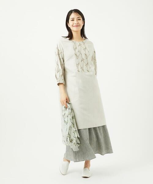 GIANNI LO GIUDICE / ジャンニ・ロ・ジュディチェ ロング・マキシ丈ワンピース | レーヨンリネンエンブロイダリーチュニックワンピース | 詳細11