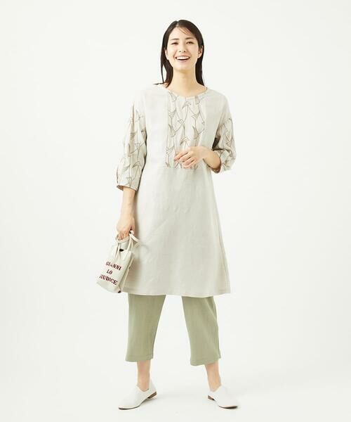 GIANNI LO GIUDICE / ジャンニ・ロ・ジュディチェ ロング・マキシ丈ワンピース | レーヨンリネンエンブロイダリーチュニックワンピース | 詳細12