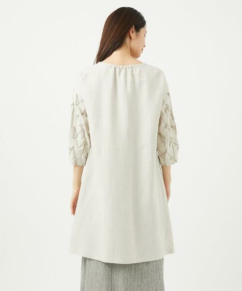 GIANNI LO GIUDICE / ジャンニ・ロ・ジュディチェ ロング・マキシ丈ワンピース | レーヨンリネンエンブロイダリーチュニックワンピース | 詳細4