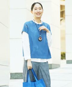 GIANNI LO GIUDICE / ジャンニ・ロ・ジュディチェ ニット・セーター | [洗える]アイレットフラワーニットベスト