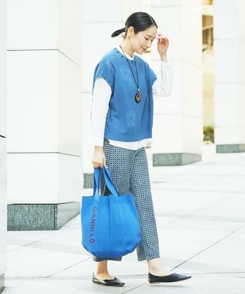 GIANNI LO GIUDICE / ジャンニ・ロ・ジュディチェ ニット・セーター | [洗える]アイレットフラワーニットベスト | 詳細1