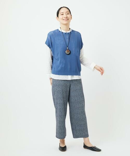 GIANNI LO GIUDICE / ジャンニ・ロ・ジュディチェ ニット・セーター | [洗える]アイレットフラワーニットベスト | 詳細10