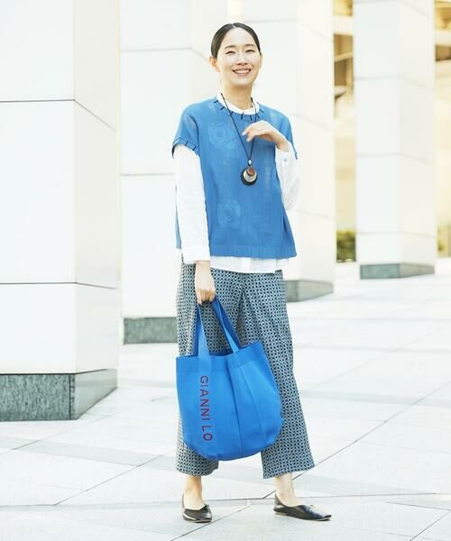 GIANNI LO GIUDICE / ジャンニ・ロ・ジュディチェ ニット・セーター | [洗える]アイレットフラワーニットベスト | 詳細2