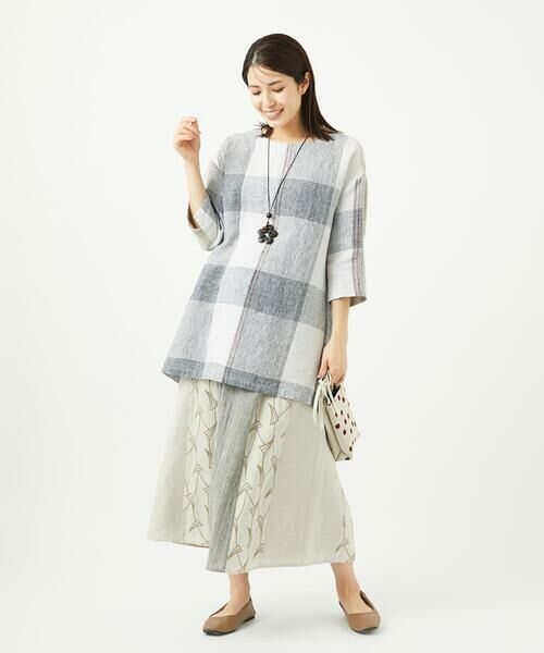 GIANNI LO GIUDICE / ジャンニ・ロ・ジュディチェ ロング・マキシ丈スカート | レーヨンリネンエンブロイダリースカート | 詳細1