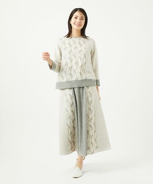 GIANNI LO GIUDICE / ジャンニ・ロ・ジュディチェ ロング・マキシ丈スカート | レーヨンリネンエンブロイダリースカート | 詳細22