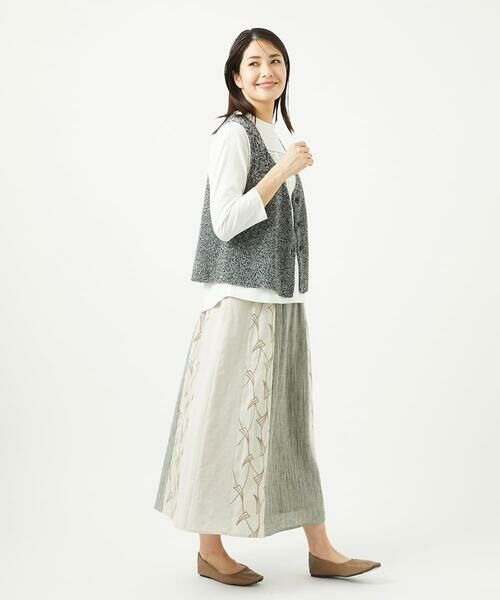 GIANNI LO GIUDICE / ジャンニ・ロ・ジュディチェ ロング・マキシ丈スカート | レーヨンリネンエンブロイダリースカート | 詳細5