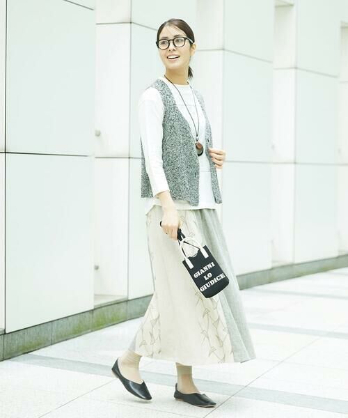 GIANNI LO GIUDICE / ジャンニ・ロ・ジュディチェ ロング・マキシ丈スカート | レーヨンリネンエンブロイダリースカート | 詳細7