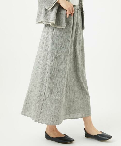 GIANNI LO GIUDICE / ジャンニ・ロ・ジュディチェ ロング・マキシ丈スカート | GREEKストライプ楊柳スカート | 詳細1