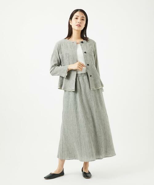 GIANNI LO GIUDICE / ジャンニ・ロ・ジュディチェ ロング・マキシ丈スカート | GREEKストライプ楊柳スカート | 詳細12