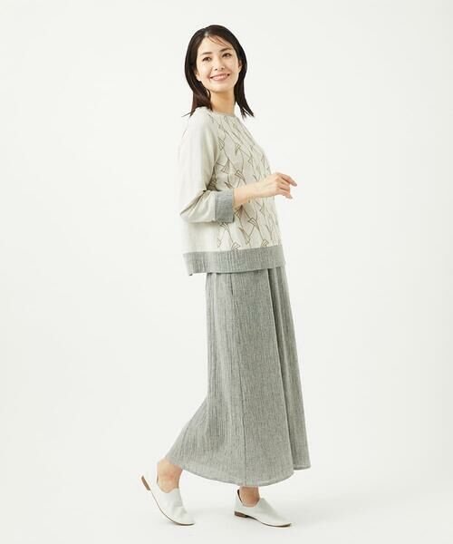 GIANNI LO GIUDICE / ジャンニ・ロ・ジュディチェ ロング・マキシ丈スカート | GREEKストライプ楊柳スカート | 詳細20