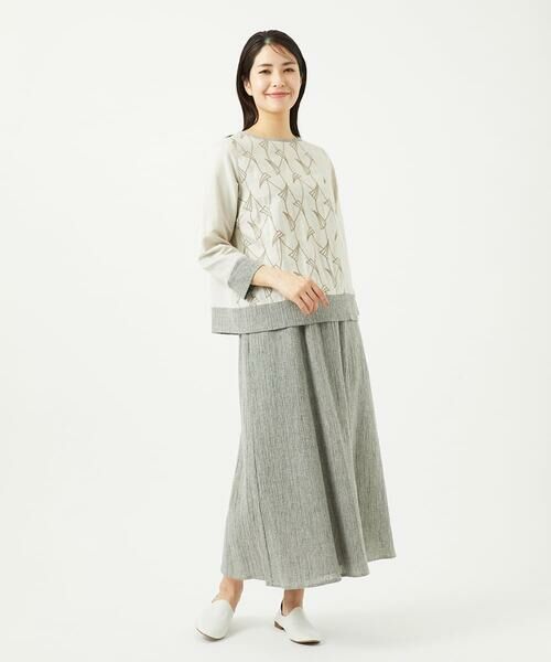 GIANNI LO GIUDICE / ジャンニ・ロ・ジュディチェ ロング・マキシ丈スカート | GREEKストライプ楊柳スカート | 詳細21