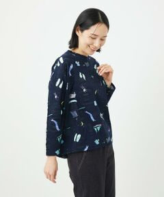 GIANNI LO GIUDICE / ジャンニ・ロ・ジュディチェ カットソー | [洗える・日本製]バスルームリップルプリントカットソー