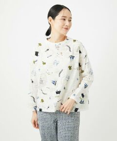 GIANNI LO GIUDICE / ジャンニ・ロ・ジュディチェ カットソー | [洗える・日本製]バスルームリップルプリントカットソー