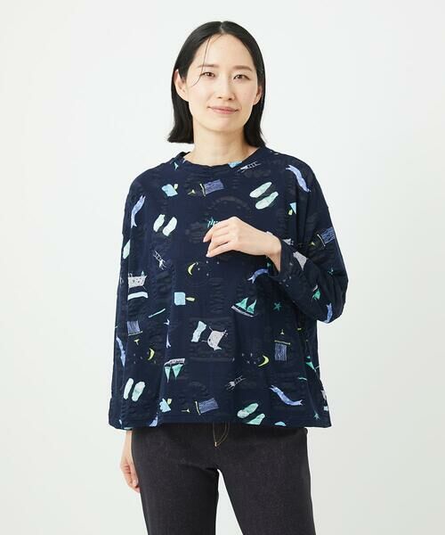 GIANNI LO GIUDICE / ジャンニ・ロ・ジュディチェ カットソー | [洗える・日本製]バスルームリップルプリントカットソー | 詳細2