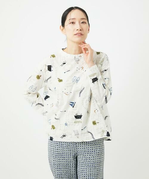 GIANNI LO GIUDICE / ジャンニ・ロ・ジュディチェ カットソー | [洗える・日本製]バスルームリップルプリントカットソー | 詳細7