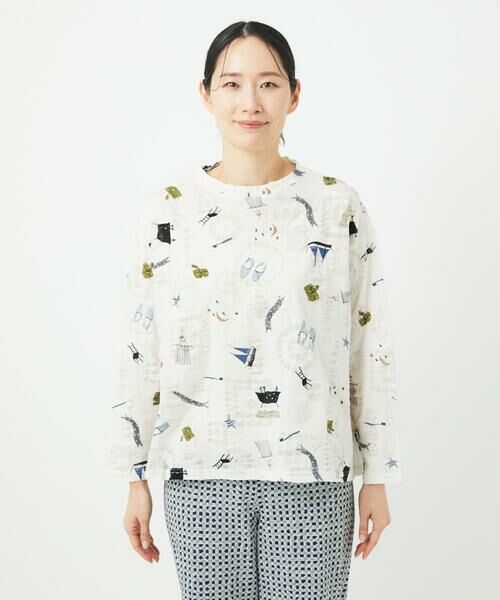 GIANNI LO GIUDICE / ジャンニ・ロ・ジュディチェ カットソー | [洗える・日本製]バスルームリップルプリントカットソー | 詳細8