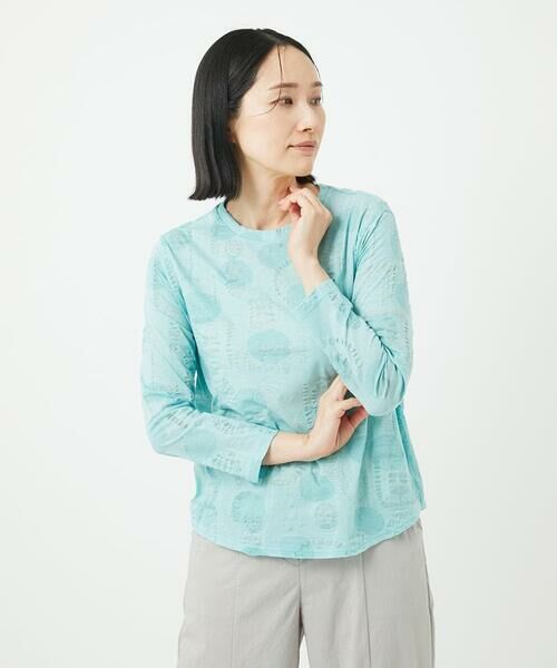 GIANNI LO GIUDICE / ジャンニ・ロ・ジュディチェ カットソー | [洗える・日本製]ドットリップルプリントカットソー | 詳細1