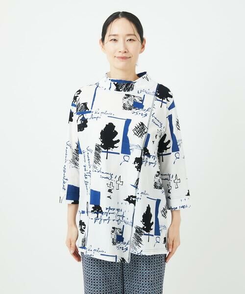 GIANNI LO GIUDICE / ジャンニ・ロ・ジュディチェ カットソー | [洗える・日本製]ドゥードゥルプリントチュニックカットソー | 詳細10