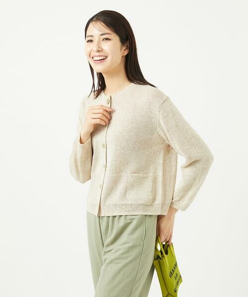 GIANNI LO GIUDICE / ジャンニ・ロ・ジュディチェ カーディガン・ボレロ | リネン杢ニットカーディガン | 詳細3