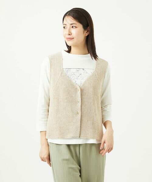 GIANNI LO GIUDICE / ジャンニ・ロ・ジュディチェ ベスト | リネン杢ニットベスト | 詳細2