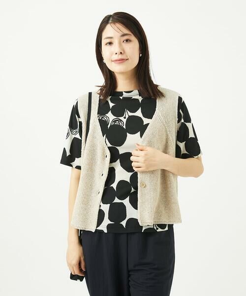 GIANNI LO GIUDICE / ジャンニ・ロ・ジュディチェ ベスト | リネン杢ニットベスト | 詳細5