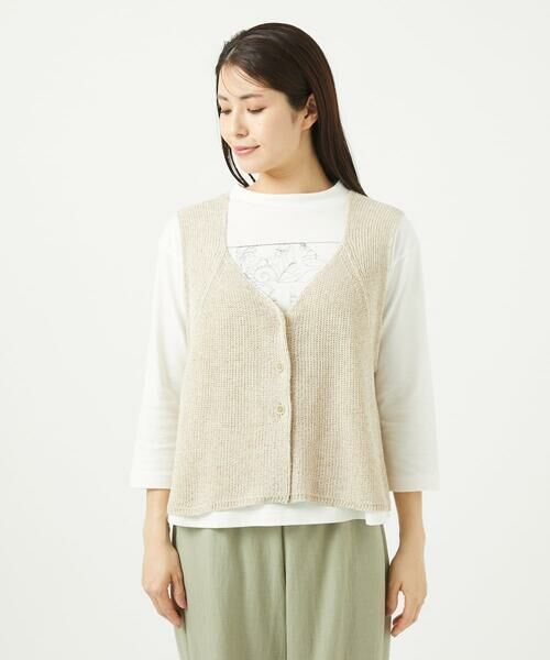 GIANNI LO GIUDICE / ジャンニ・ロ・ジュディチェ ベスト | リネン杢ニットベスト | 詳細6