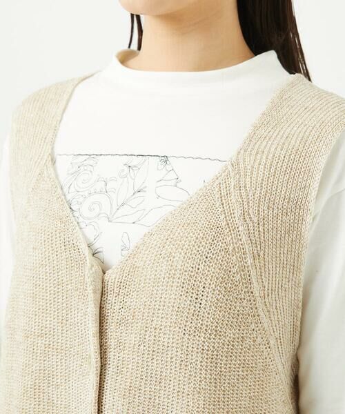 GIANNI LO GIUDICE / ジャンニ・ロ・ジュディチェ ベスト | リネン杢ニットベスト | 詳細9