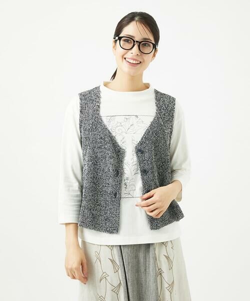 GIANNI LO GIUDICE / ジャンニ・ロ・ジュディチェ ベスト | リネン杢ニットベスト | 詳細26